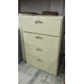 4 Drawer Lateral File Cabinet Beige Tan